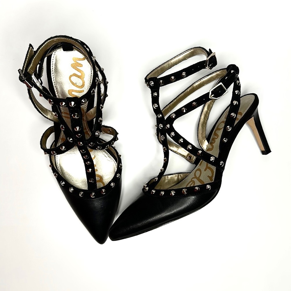 SAM EDELMAN— Ocie Black Studded Heels